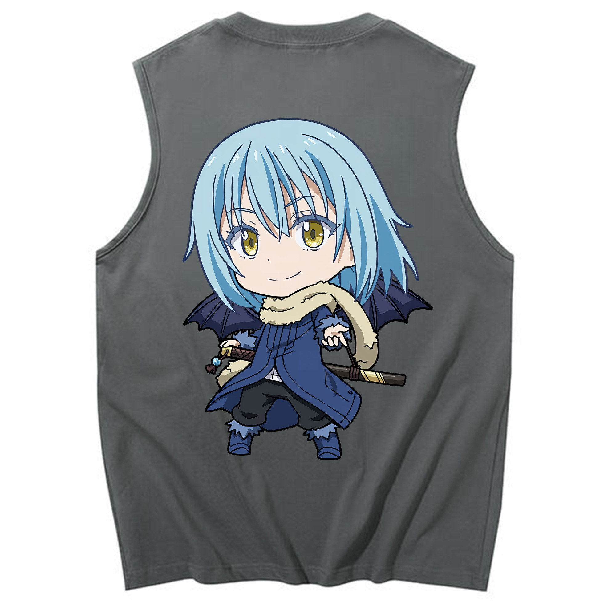 （画像用） 転スラ Regarding Reincarnated to Slime コットン100％タンクトップ（背面プリント）